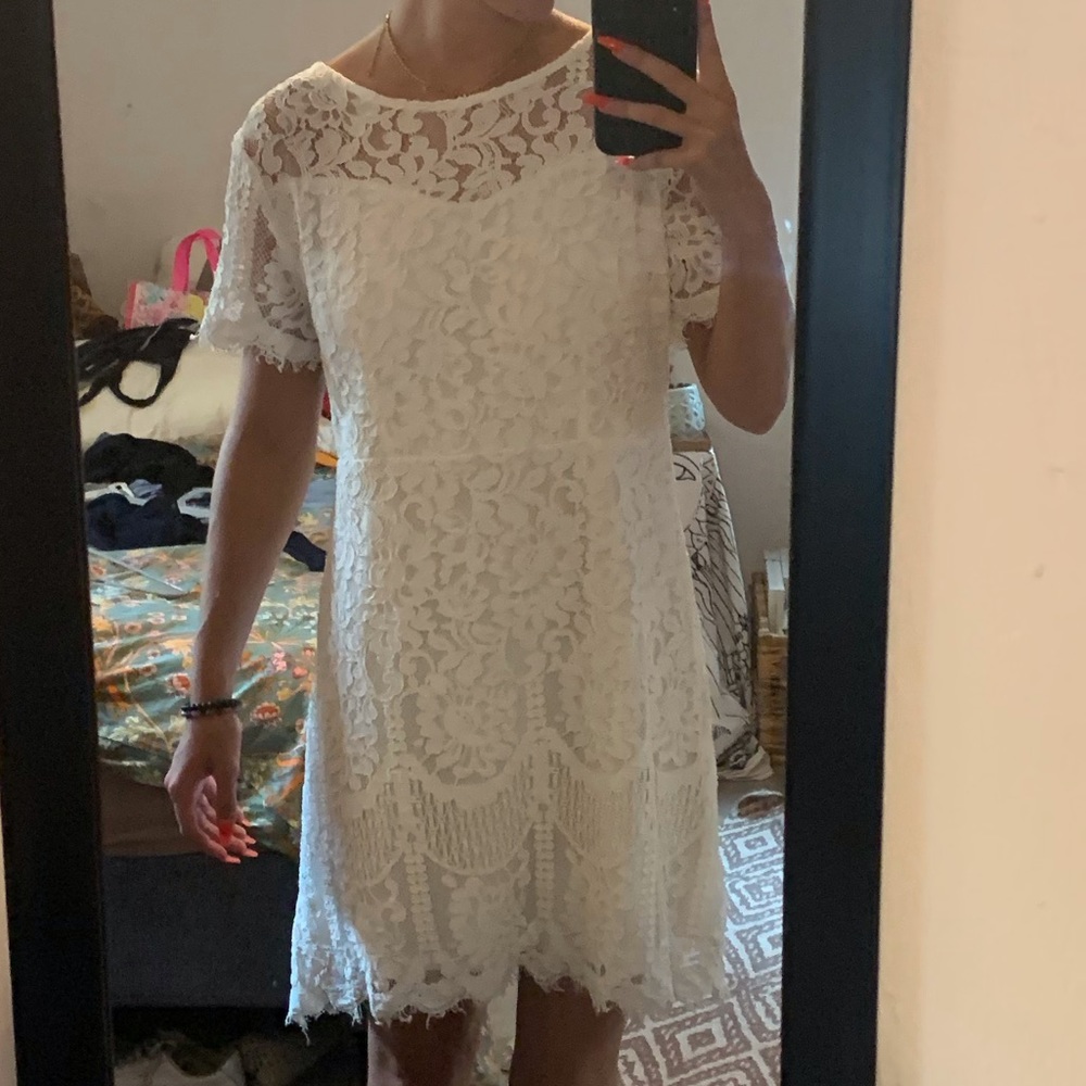Lace white dress